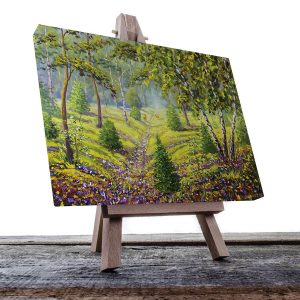 Cuadro Decorativo Árbol y Pinos Estilo Oleo #24