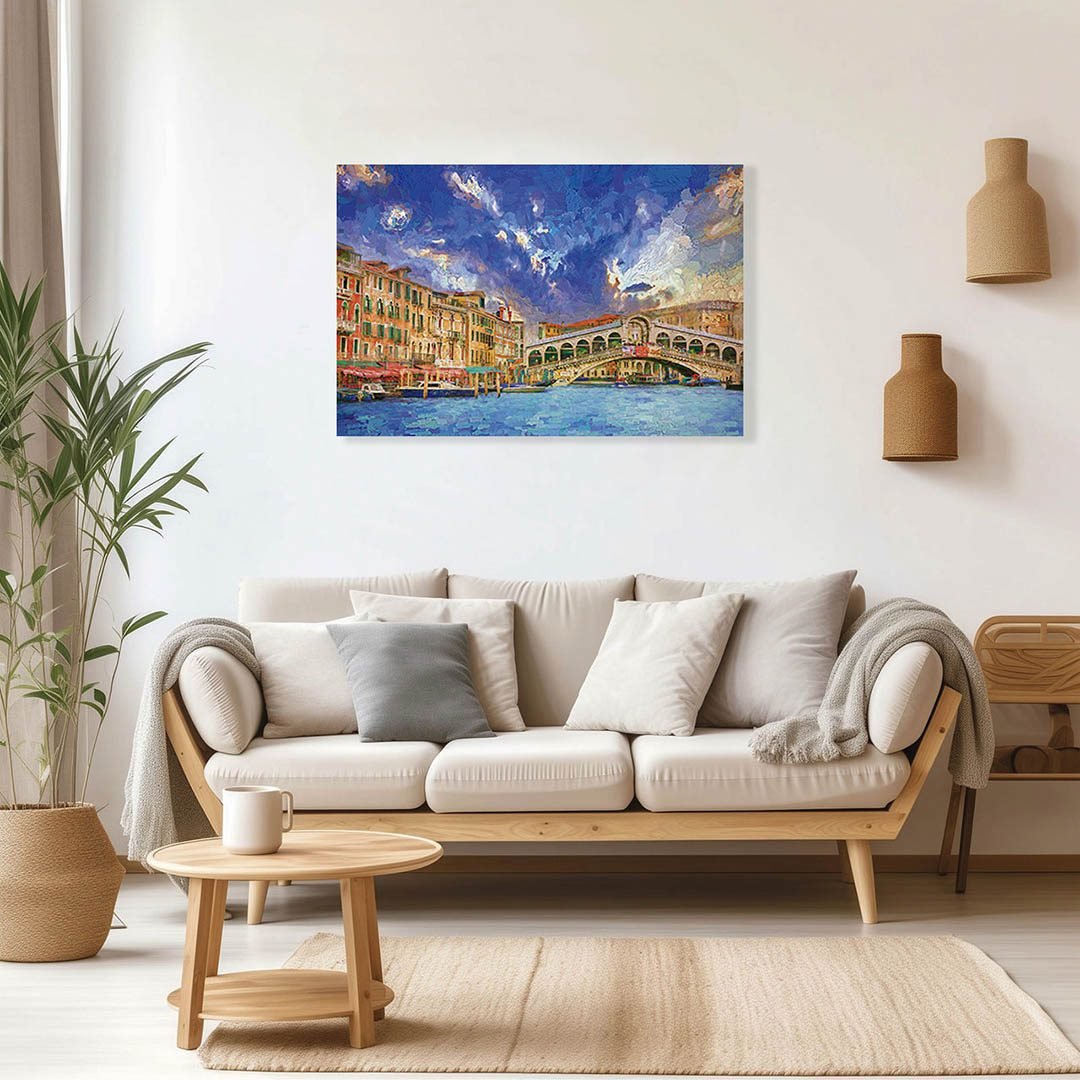 Cuadro Decorativo de Venecia Italia Estilo Oleo #27 - Imagen 3