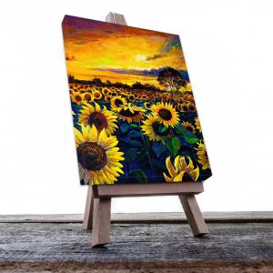 Cuadro Decorativo Campo de Girasoles Estilo Oleo #06V