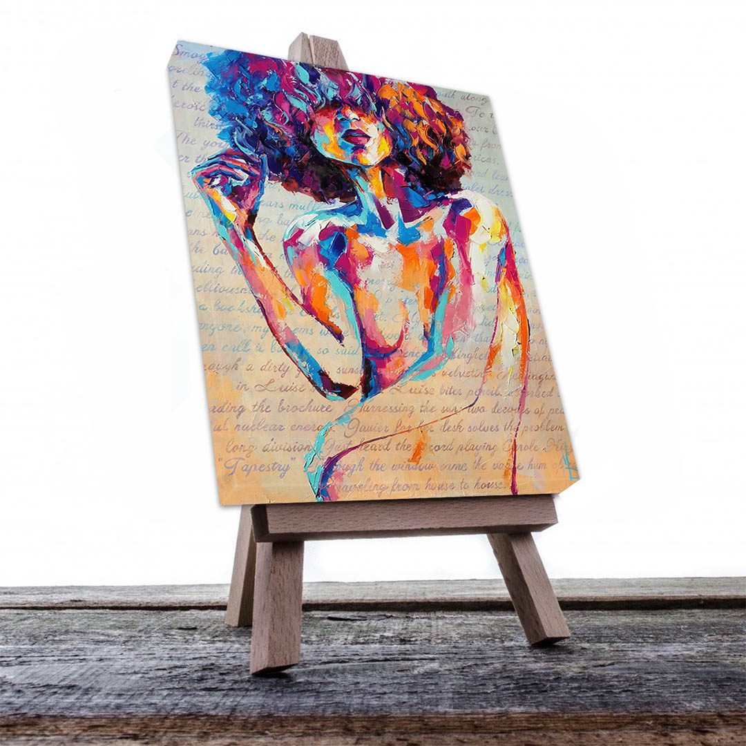 Cuadro Decorativo Mujer Estilo Oleo #02V