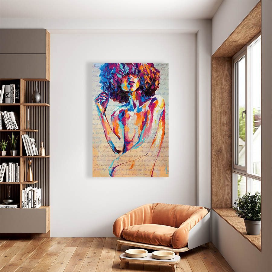 Cuadro Decorativo Mujer Estilo Oleo #02V - Imagen 2