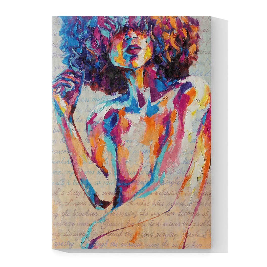 Cuadro Decorativo Mujer Estilo Oleo #02V - Imagen 4