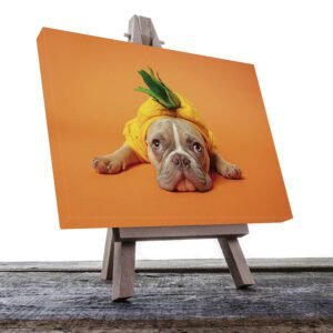 Cuadro Decorativo de Perro Bóxer Disfrazado de Calabaza#12