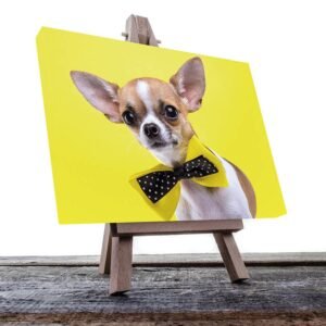 Cuadro Decorativo de Perro Chihuahua con Moño #14