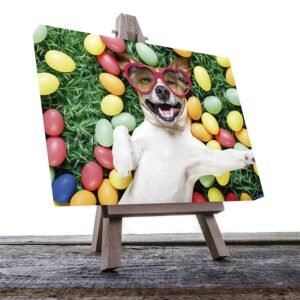 Cuadro Decorativo de Perro Beagle Con Lentes #51