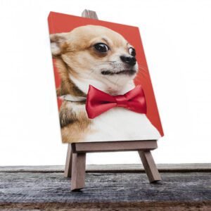 Cuadro Decorativo de Perro Chihuahua con Moño #502