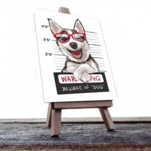 Cuadro Decorativo Dibujo Perro Husky se Busca #553