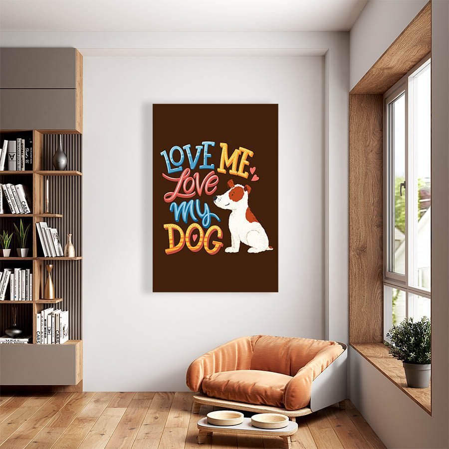 Cuadro Decorativo Me Amas, Ama a Mi Perro #558 - Imagen 2