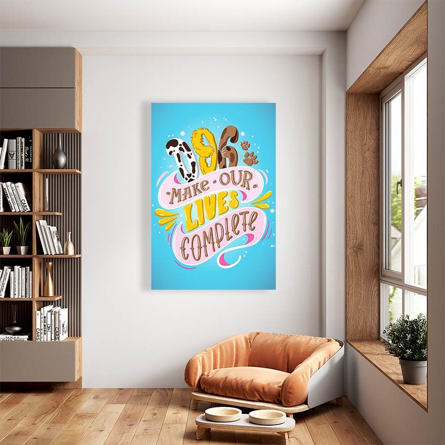 Cuadro Decorativo Los Perros Completan Nuestra Vida #559 - Imagen 2