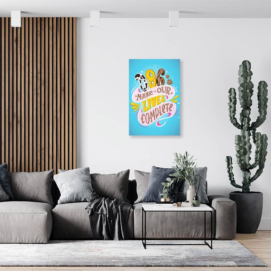 Cuadro Decorativo Los Perros Completan Nuestra Vida #559 - Imagen 3