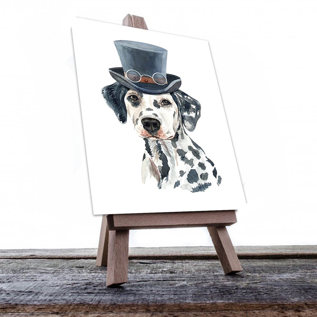 Cuadro Decorativo Dibujo de Dálmata con Sombrero #563