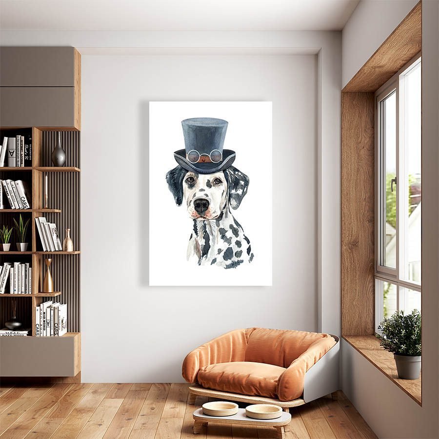 Cuadro Decorativo Dibujo de Dálmata con Sombrero #563 - Image 2