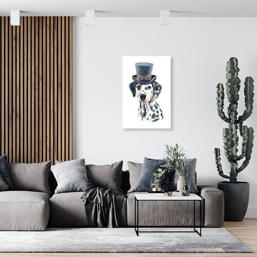 Cuadro Decorativo Dibujo de Dálmata con Sombrero #563 - Image 3