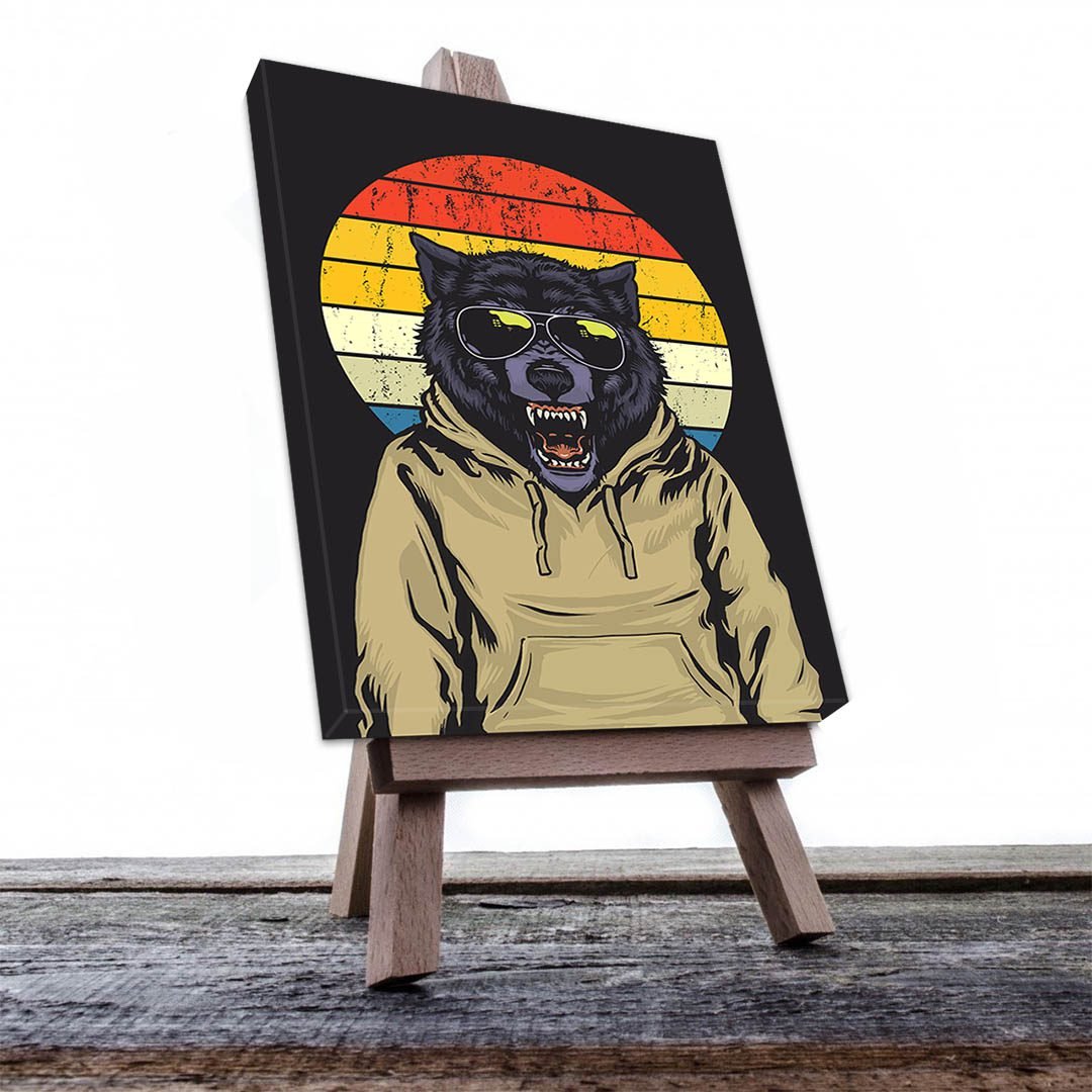 Cuadro Decorativo Dibujo de Perro Pop Art Retro #564