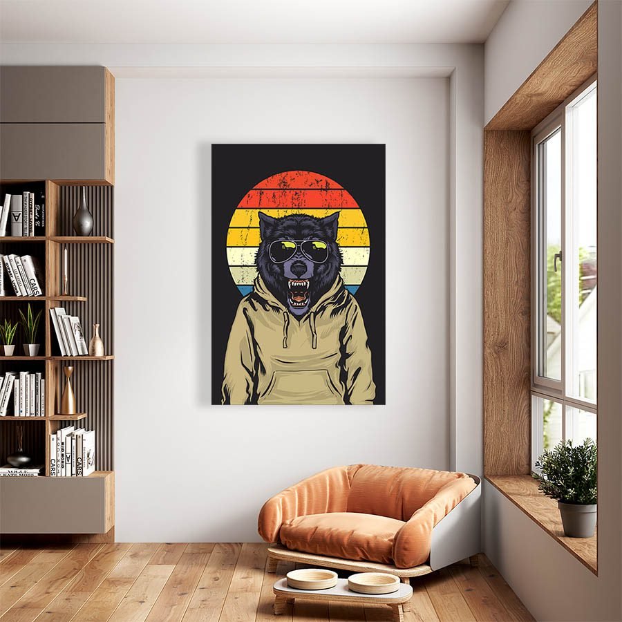 Cuadro Decorativo Dibujo de Perro Pop Art Retro #564 - Imagen 2