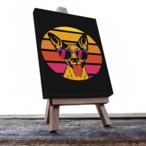 Cuadro Decorativo Dibujo de Perro Pop Art Retro #565