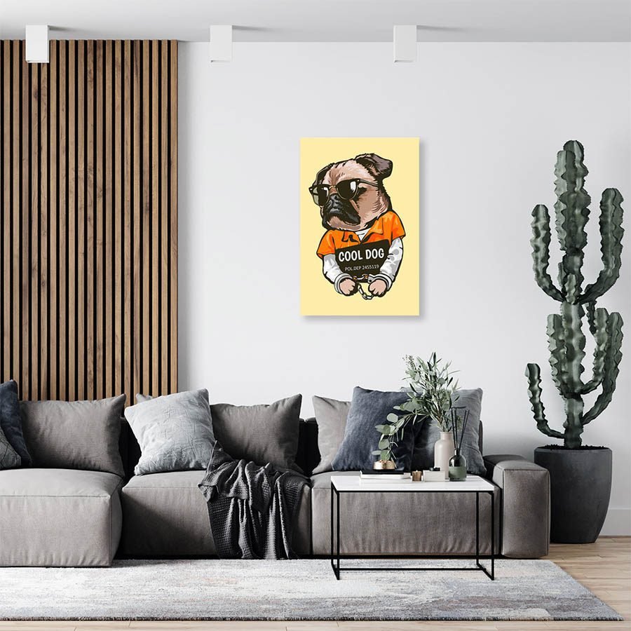 Cuadro Decorativo Dibujo de Perro Pug Convicto #567 - Image 3