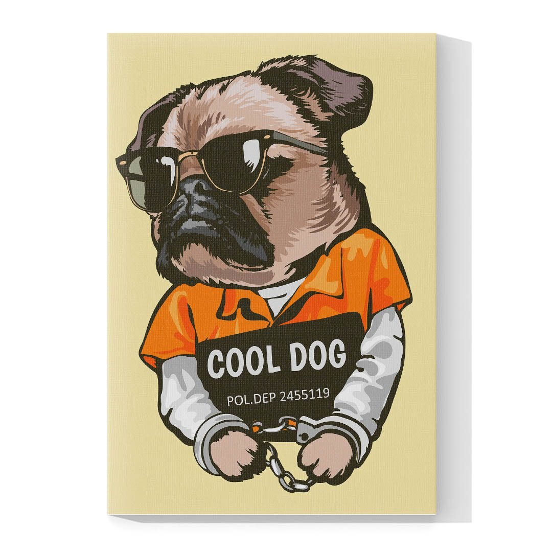 Cuadro Decorativo Dibujo de Perro Pug Convicto #567 - Image 4
