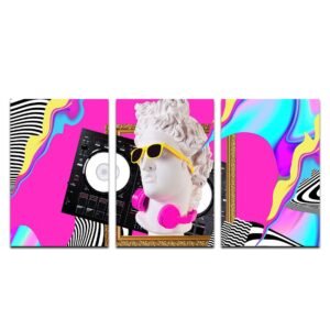 Set de 3 Cuadros Decorativos Escultura Hípster #2