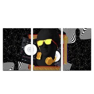 Set de 3 Cuadros Decorativos Escultura Hípster #3