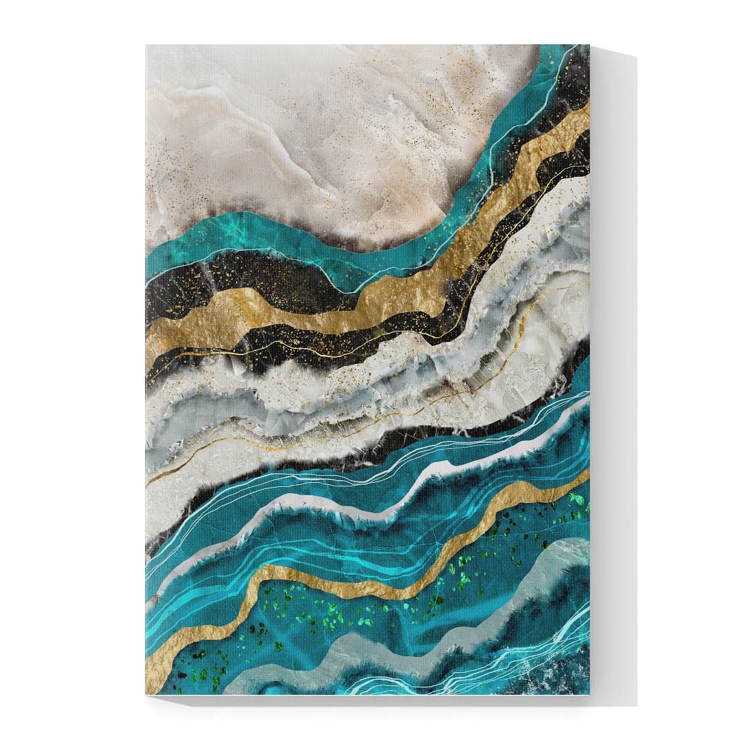 Set de 3 Cuadros Decorativos Abstractos Estilo Mármol - Imagen 2